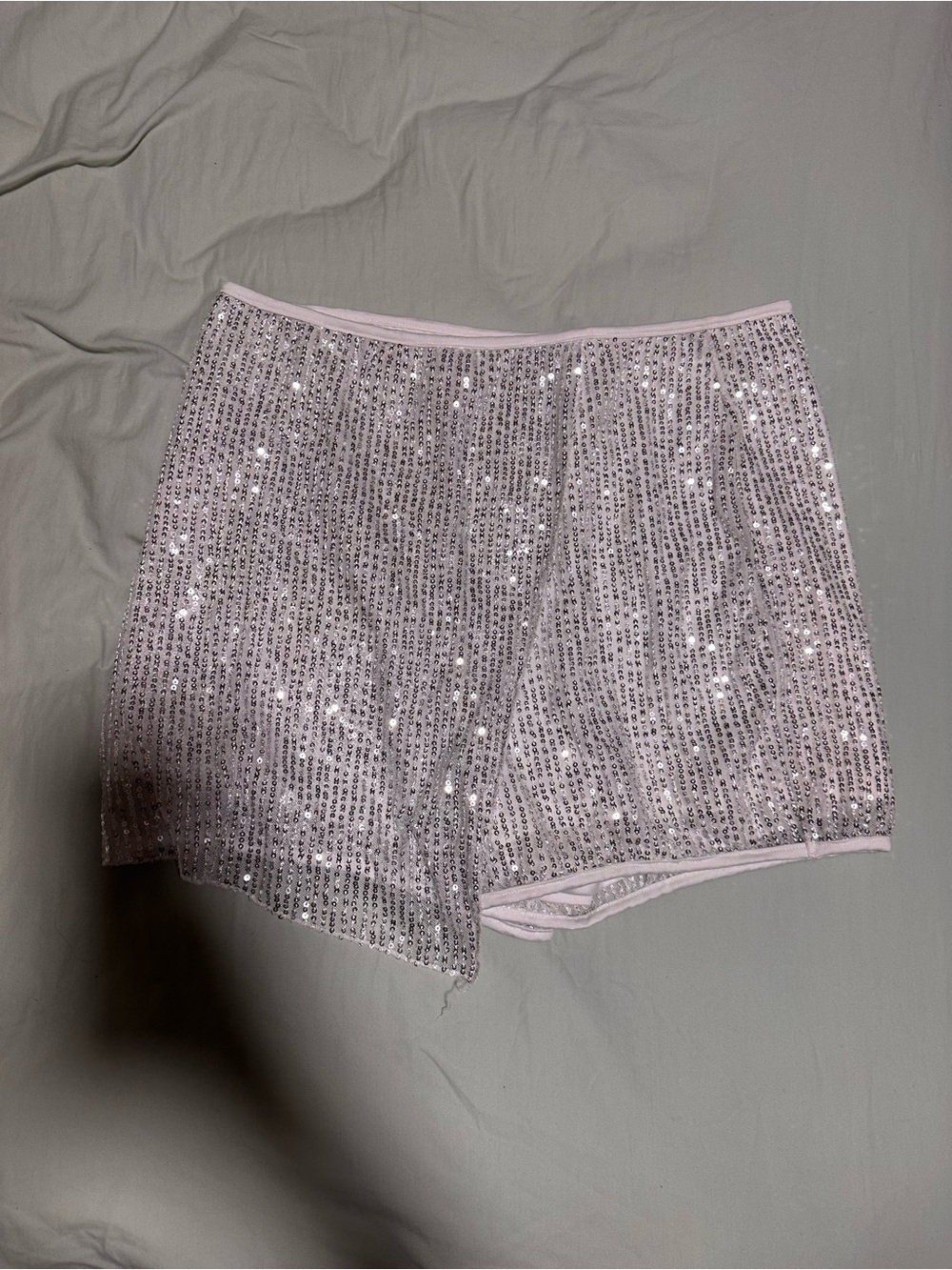 SHEIN Light Pink Sequin Women Shorts